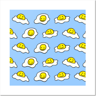 Fried Egg Sunny Side Up Clouds Posters and Art
